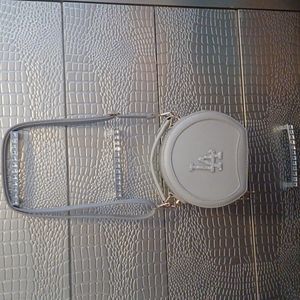 Grey crossbody round shape LA bling